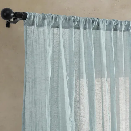 Miniatura 5 de French Connection - Cortina para ventana, juego de 2 paneles, semitransparente, decoración moderna del hogar, cortinas para sala de estar, comedor