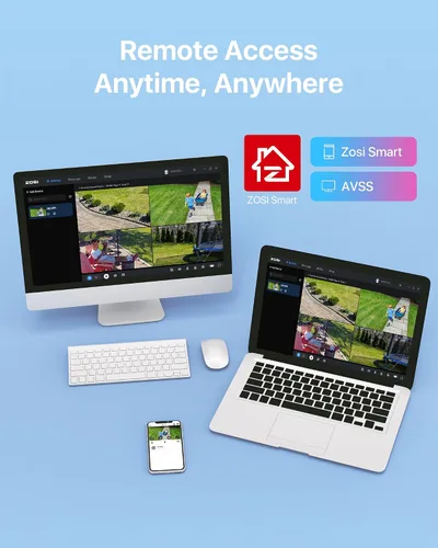 Miniatura 9 de ZOSI Sistema de cámara de seguridad Lite de 8CH 5MP para exteriores con disco duro de 1TB, 8 canales H.265+ 5MP Lite CCTV DVR y 8X1920TVL 1080P