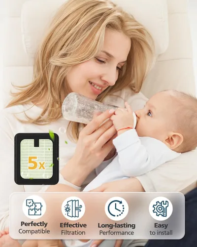 Miniatura 5 de Filtro avanzado de repuesto para lavadora de biberones Baby Brezza, esterilizador y secadora, piezas de filtro de aire avanzado (no para Pro)