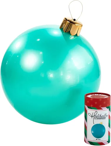 Miniatura 24 de Ornamento Navideño Inflable Holiball – Decoración Definitiva para Interior/Exterior – Reutilizable y Fácil de Almacenar – para Bodas, Fiestas, Plata