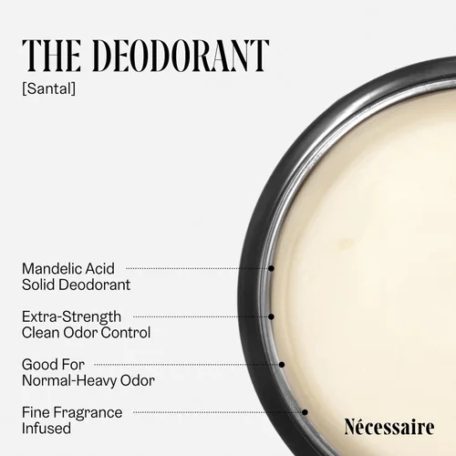 Miniatura 4 de Nécessaire The Deodorant Santal Desodorante sin aluminio para mujeres y hombres. Tratamiento extra fuerte con ácido mandélico. Libre