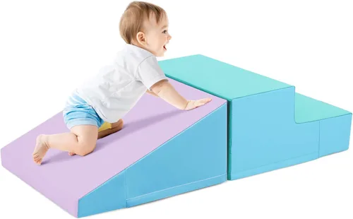 Miniatura 11 de Costzon Juguetes de escalada para niños pequeños, juego suave para gatear, escalar, deslizarse, jugar activo en interiores, 2 bloques de escalada
