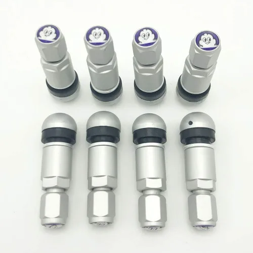 Miniatura 7 de Válvula de neumático sin cámara para automóvil, 8 piezas, atornillada, aleación de aluminio, a prueba de explosiones, neumático, TPMS, vástago