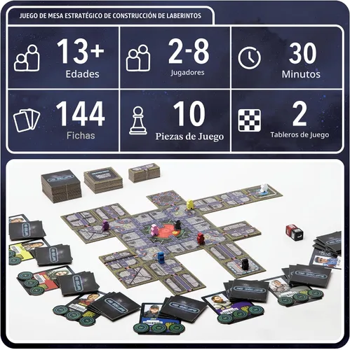 Miniatura 3 de Juego de Mesa No Escape - Juegos de Mesa de Estrategia para Adultos, Juegos Familiares, Juegos de Fiesta. Juego de Laberinto de Traidor de Sabotaje