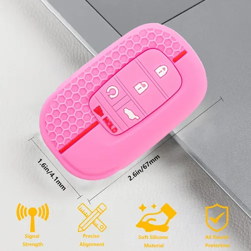 Miniatura 5 de BE - Funda para llavero Honda, Civic de silicona con llavero compatible con Honda Accord Civic HR-V CR-V Pilot Sport SI EX EX-L Touring, carcasa