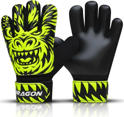 Guantes de portero de fútbol para niños – Guantes de portero juvenil con fuerte agarre y protección, palmas de látex duraderas, ajuste transpirable