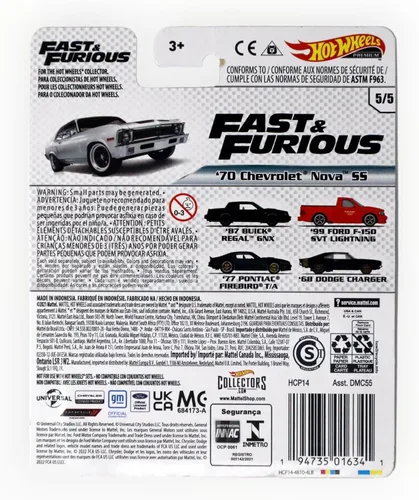 Miniatura 2 de Hot Wheels Chevrolet Nova SS '70, Rápido y Furioso 5/5