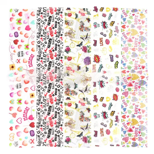 Miniatura 7 de Calcomanías de arte de uñas para el día de San Valentín, calcomanías de transferencia de arte de uñas, suministros de uñas, labios rosas, corazón