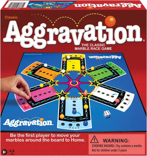 Miniatura 2 de Agravación Juego clásico de carreras de mármol, de 2 a 6 jugadores, a partir de 6 años, ideal para niños
