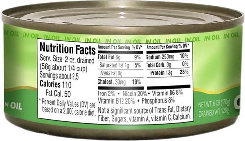 Miniatura 2 de Gefen Chunk Light Atún en Aceite 6oz (paquete de 6), bajo en grasa, Kosher para Pascua