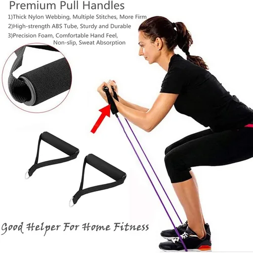 Miniatura 4 de Asas de ejercicio de alta calidad, mango de bandas de resistencia, mango de fitness, asas de entrenamiento, mango de espuma densa, equipo de fitness