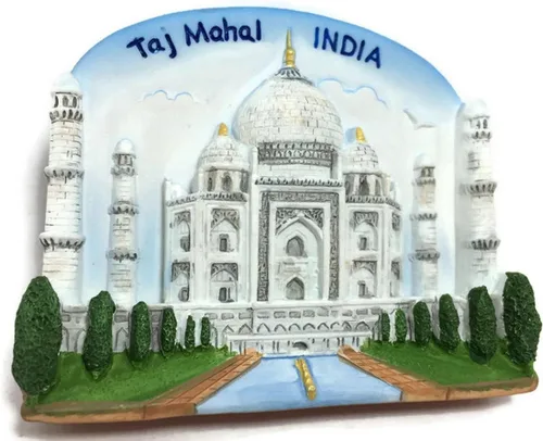 Miniatura 16 de WitnyStore Pequeño imán de 2½ pulgadas del Palacio Hawa Mahal en Jaipur India – Miniatura hecha a mano de resina 3D Asia Monumento turístico