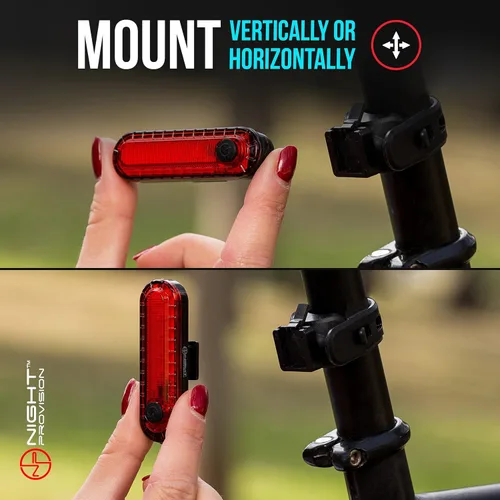 Miniatura 7 de Paquete de 2 luces traseras para bicicleta, fácil instalación de luces traseras de bicicleta, luces de bicicleta recargables USB C para conducción