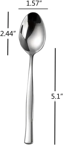 Miniatura 2 de Idotry - Cucharas de cena de acero inoxidable, 12 piezas, 7.96 pulgadas