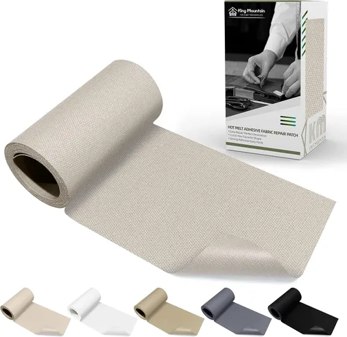 Miniatura 28 de KING MOUNTAIN Parche de lona para planchar, 3"×60", parche de reparación de tela de algodón 100% impermeable, utilizado para varios sofás, tiendas