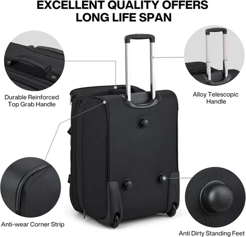 Miniatura 8 de Hanke Maleta de equipaje, Negro