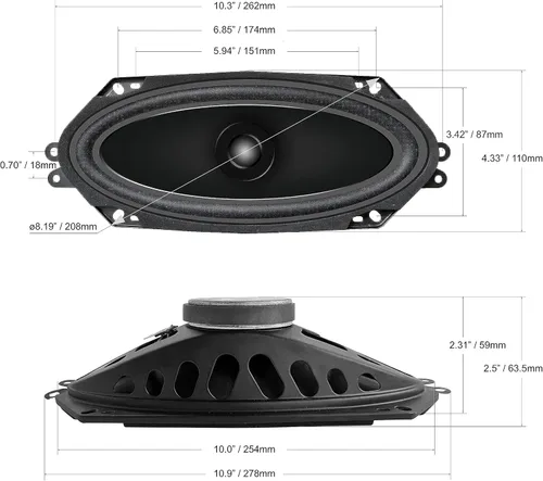 Miniatura 5 de Sondpex CS17410: Altavoz de doble cono de 4" X 10