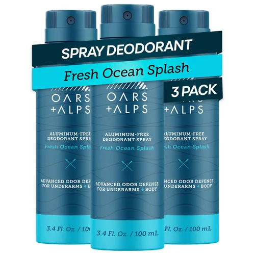 Miniatura 10 de Oars + Alps Desodorante en aerosol de cuerpo completo para hombres y mujeres, desodorante sin aluminio, probado por dermatólogos, extra fuerte