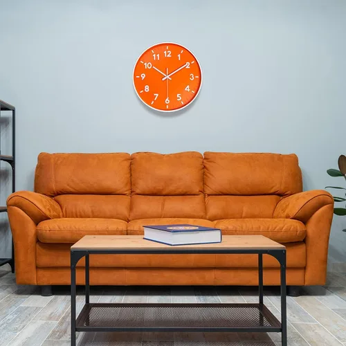 Miniatura 6 de JENLYSTIME Reloj de pared moderno con número 3D de 12 pulgadas para interiores y exteriores, esfera redonda brillante y colorida, cuarzo silencioso