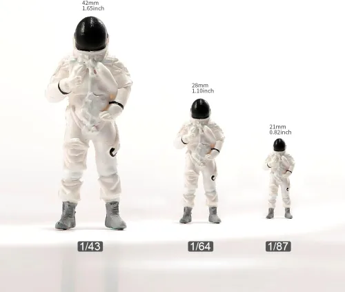 Miniatura 2 de Figura de miniatura a escala 1:43 pintada a mano de personas diminutas de resina, figuras de diorama de acción para automóviles, vehículos