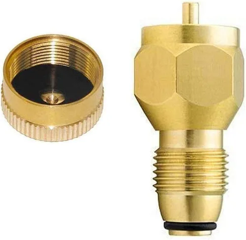 Miniatura 7 de YOUHO Adaptador de tanque de propano universal más seguro adaptador de recarga de propano para botella desechable desechable – 100% latón macizo