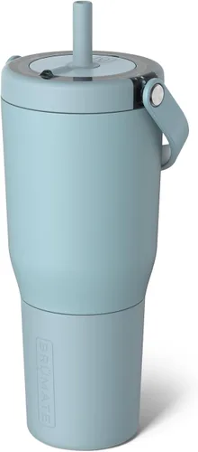 Miniatura 12 de BrüMate Resa - Vaso de viaje 100% a prueba de fugas de 25 onzas con asa y pajilla, popote SoftSip flexible, funda de silicona para mayor