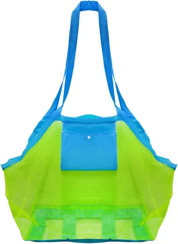 Bolsa de malla para juguetes de playa, bolsas y bolsas de playa extra grandes, bolsa de almacenamiento de arena, juguetes para niños, organizador de
