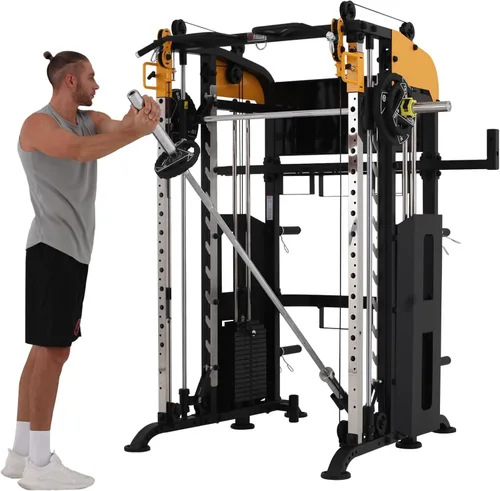 Miniatura 8 de Altas Strength Máquina Smith 3061B con brazos de palanca ajustables, relación de polea 2:1, sistema de gimnasio en casa, estante para sentadillas