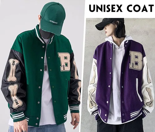 Miniatura 5 de Chaqueta universitaria universitaria para hombre, chaqueta de béisbol, sudadera vintage, casual, unisex, ropa urbana con parche