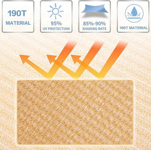 Miniatura 3 de IFAST Toldo tipo vela rectangular de 16.4 x 11.81 pies, cubierta superior, tela resistente y duradera, impermeable, refugio para patio, jardín