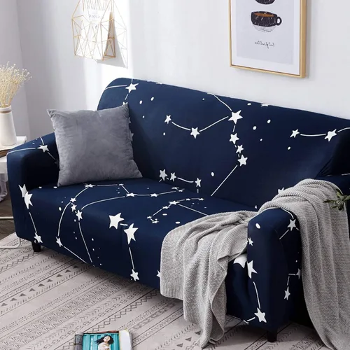 Miniatura 7 de IMYOGI Funda de sofá de alta elasticidad estampada, funda de elastano elástica para sofá de esquina, lavable para 3 cojines, protector de muebles