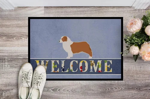 Miniatura 2 de Caroline's Treasures BB5537MAT - Felpudo de bienvenida de perro pastor australiano de 18 x 27 pulgadas, tapete para puerta delantera