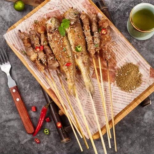 Miniatura 2 de Fu Store Brochetas de bambú de 6 pulgadas, paquete de 100 palitos de bambú, brochetas Shish Kabob, parrilla, aperitivo, fruta, maíz, fuente