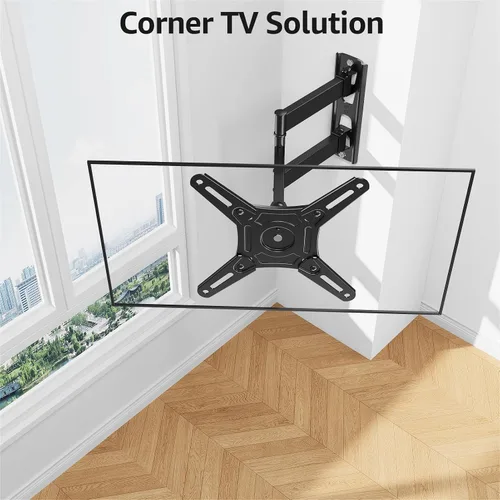 Miniatura 7 de MOUNTUP Soporte de pared para monitor de TV con certificación UL, giratorio e inclinable para la mayoría de televisores curvos planos LED LCD de 14