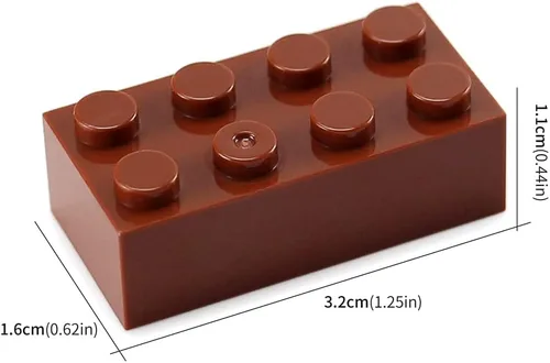 Miniatura 3 de Ladrillos 2x4 320 Piezas Partes Marrón Rojizo Kit de Construcción Conjunto de Juego Creativo Bloques Clásicos Accesorios de Juguete Compatibles