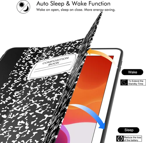 Miniatura 8 de Soke - Funda para iPad de 9ª generación 2021/8ª generación 2020/7ª generación 2019 con soporte para lápices - Funda de protección premium a prueba