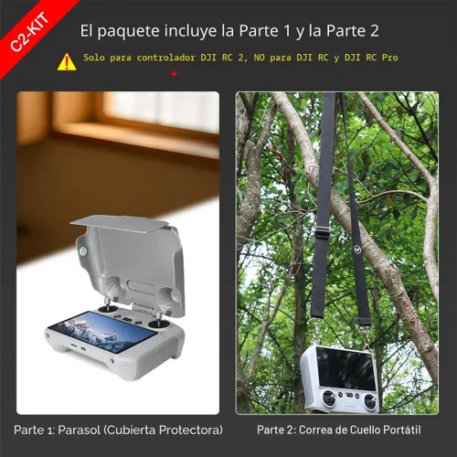 Miniatura 2 de Arzroic RC 2 - Kit de capucha protectora con cordón para el cuello para DJI Mini 5 Pro/Avata 360/Mini 4 Pro/Mavic 4 Pro/Flip/Air 3S/Air 3 Accesorios