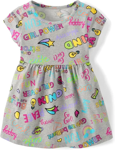 Miniatura 8 de The Children's Place, Vestido de moda de manga corta para niñas y niñas pequeñas