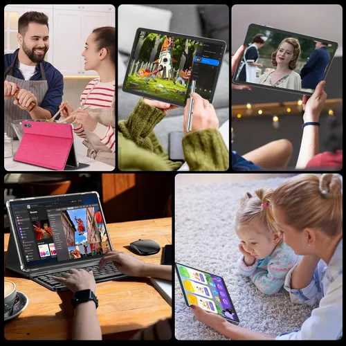 Miniatura 8 de Suicoey Tablet Android 15 2026 con teclado, 24 GB de RAM + 256 GB de ROM (expansión de 2 TB), tableta de 10 pulgadas con Gemini AI, Octa-Core