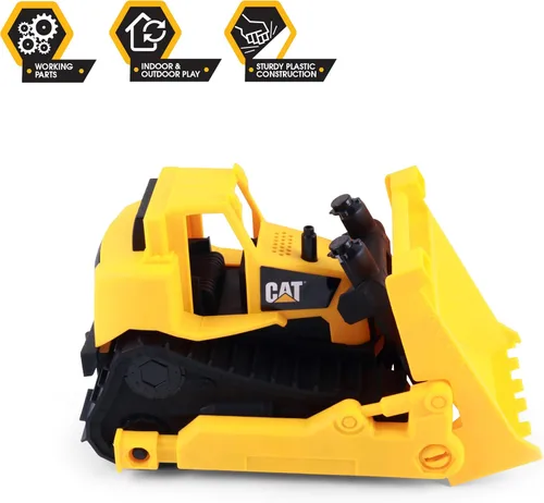 Miniatura 2 de CAT Juguetes de construcción, Juguete de construcción Bulldozer de 15", Edades 2+, Plástico resistente, No requiere baterías, Serie Tough Rigs