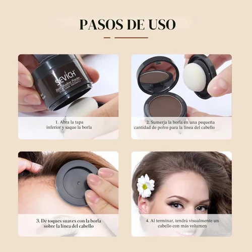 Miniatura 5 de Sevich - Sombra instantánea en polvo para línea capilar de cobertura rápida, corrector rápido de raíz de canas finas, cejas y barba, resistente al