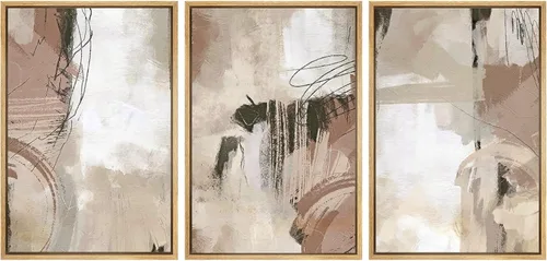Miniatura 99 de SIGNWIN Lienzo enmarcado para pared, juego de arte abstracto de serenidad costera, ilustraciones abstractas junto al mar, arte moderno, decorativo