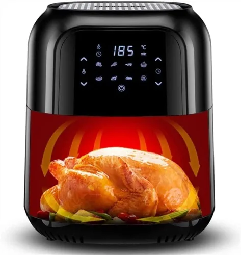 Miniatura 4 de Freidora de aire para horno, freidora de aire digital multifuncional, freidora de aire saludable sin aceite, cesta antiadherente, deshidratador