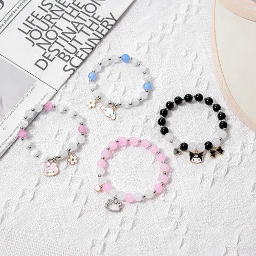 Miniatura 2 de ANZWTLOYY Juego de pulseras kawaii, pulseras de amistad, lindas pulseras elásticas con cuentas de dibujos animados para niñas y mujeres