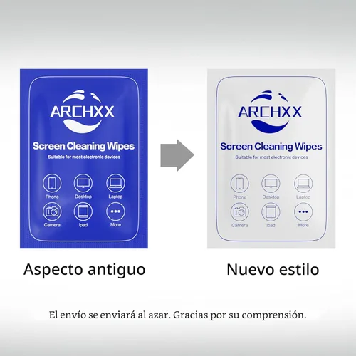 Miniatura 2 de ARCHXX Toallitas de limpieza para pantallas de electrónica, 120 unidades de 15,2 cm x 15,2 cm, limpiador de pantalla prehumedecido para pantallas