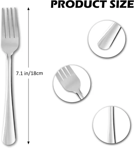 Miniatura 2 de Juego de 36 Piezas de Tenedores de Cena - Tenedores de Cubiertos de Acero Inoxidable Windsor de 7.1 Pulgadas Aptos para Lavavajillas para 36