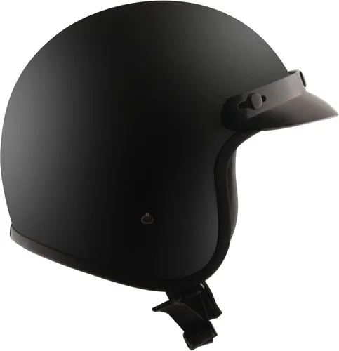 Miniatura 4 de Detour Helmets D.O.T. - Casco ligero 3/4 negro plano para motociclistas con visera extraíble