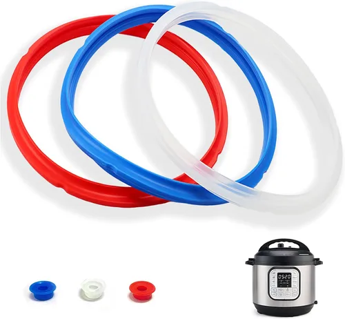 Miniatura 19 de Paquete de 3 anillos de sellado de silicona para olla instantánea de 3 cuartos de galón, anillos de sellado de junta de silicona de repuesto, 3