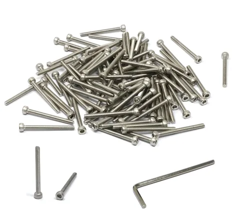 Miniatura 148 de iexcell 25 piezas M4 x 60/65/70/75/3.150 in paso de rosca 0.028 in acero inoxidable 304 cabeza hexagonal Tornillos Tornillos surtido Kit