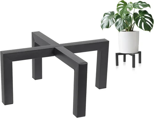 Soporte para plantas para interiores y exteriores, soporte de metal resistente para macetas, soportes modernos de mediados de siglo, soporte para